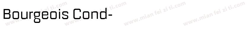 Bourgeois Cond字体转换